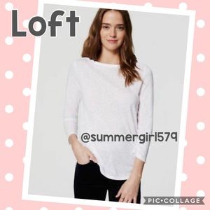 EUC Ann Taylor Loft Boatneck Long Sleeve T